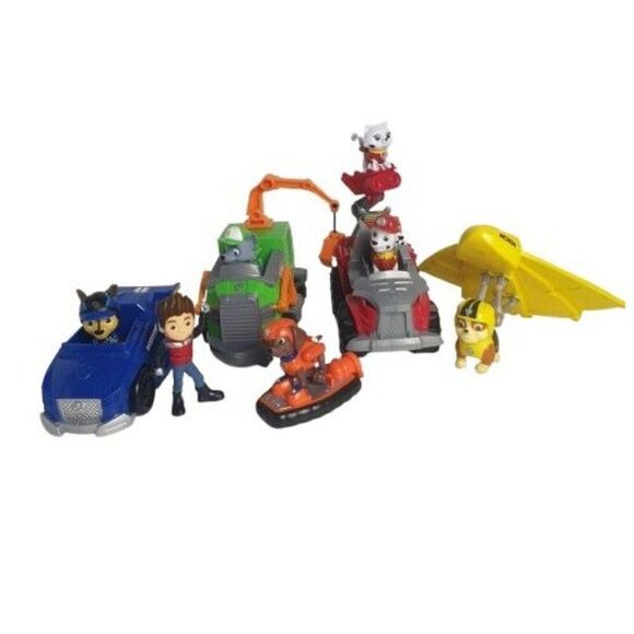 Paw Patrol Action Figures & Vehicles Toy Set Bundle 12 Pieces - Picture 9 of 9